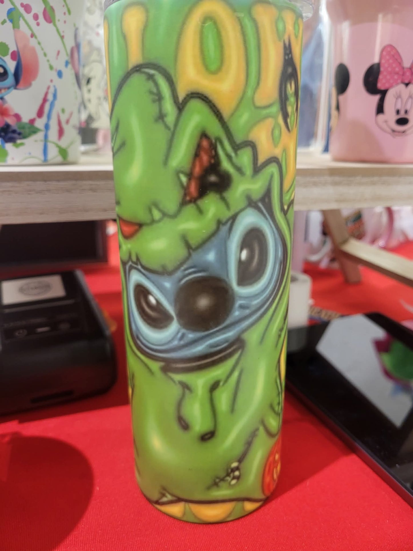Glow-in-the-Dark “Chaos Creature” Mashup Tumbler 👾✨STITCH & OOGIE image 0