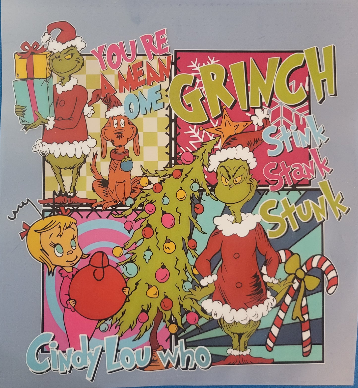 Full COLOUR DTF TRANSFERS- Grinch xmas image 0