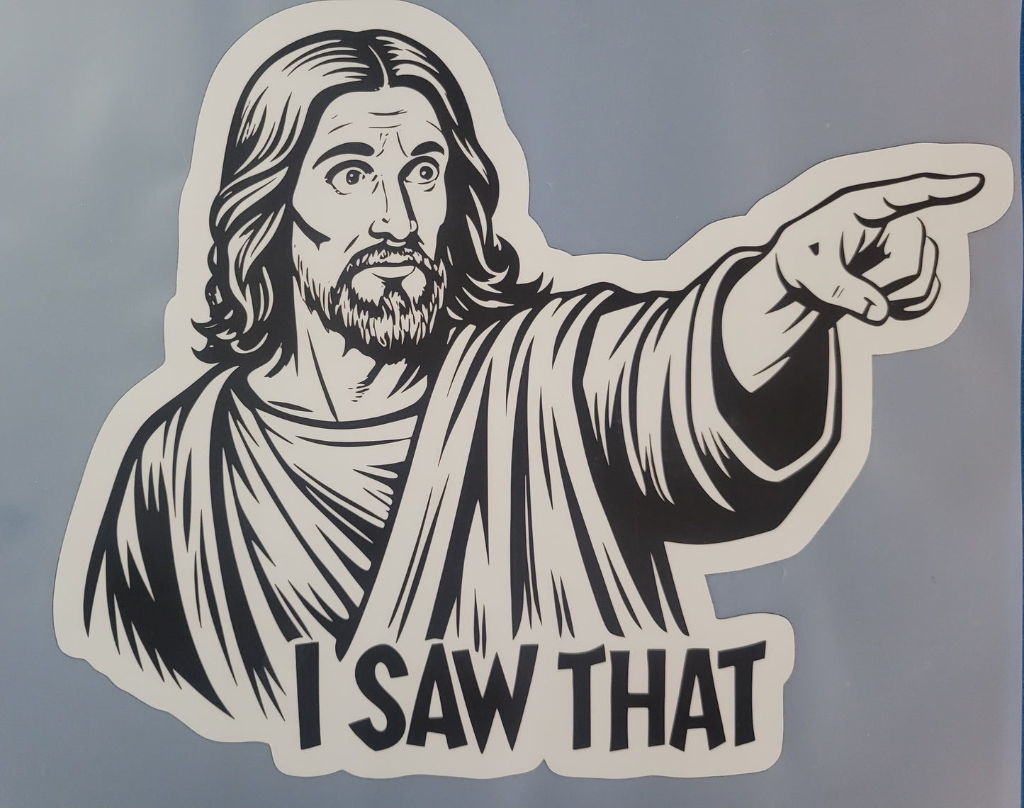 DTF Heat Transfers- Jesus is watching image 0