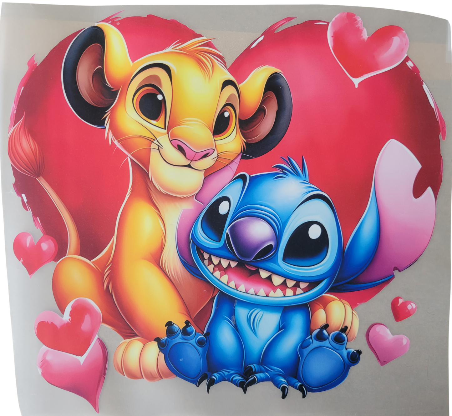 FULL COLOR DTF TRANSFERS-SIMBA&STITCH image 0