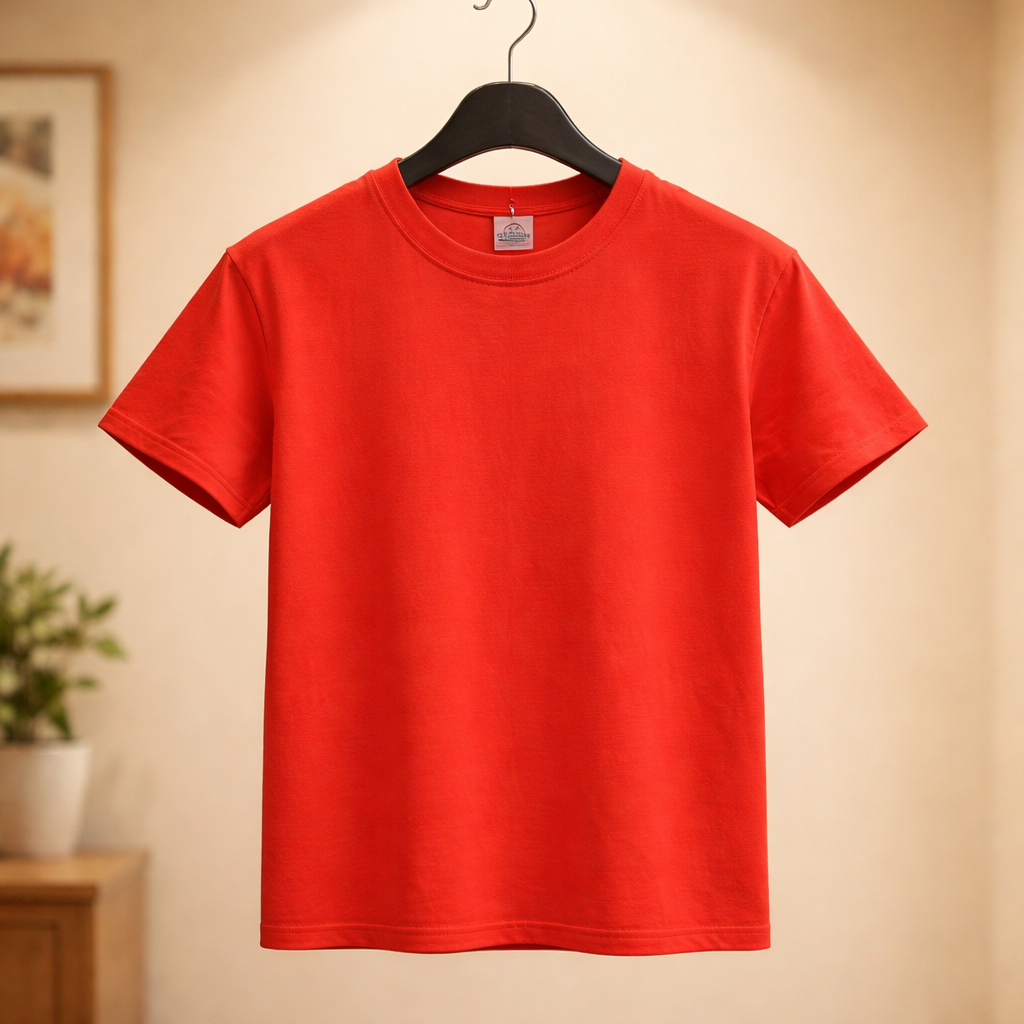 Toddler Red Cotton Tee- 4T image 0