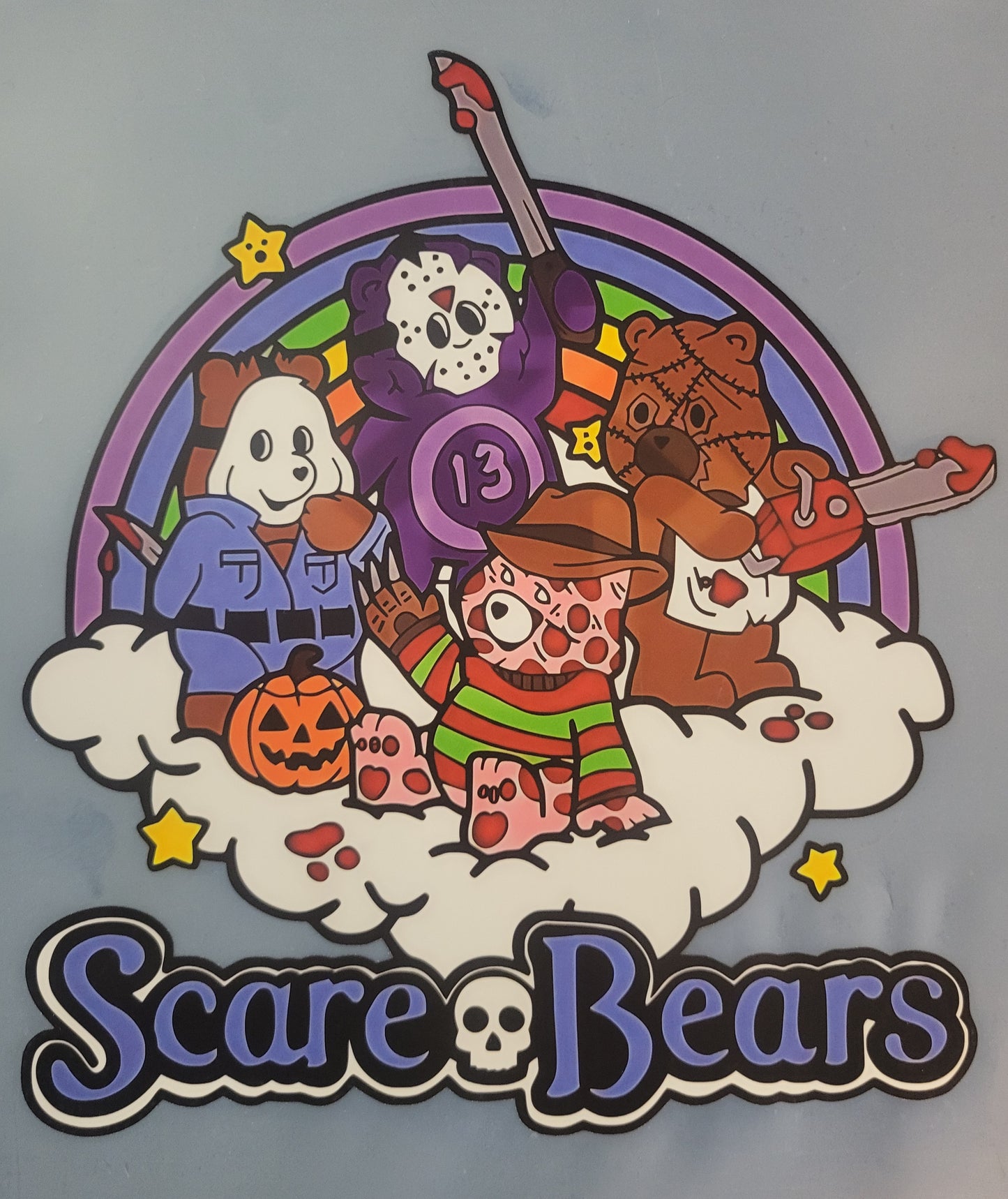 FULL COLOR DTF TRANSFERS-SCARE BEARS image 0