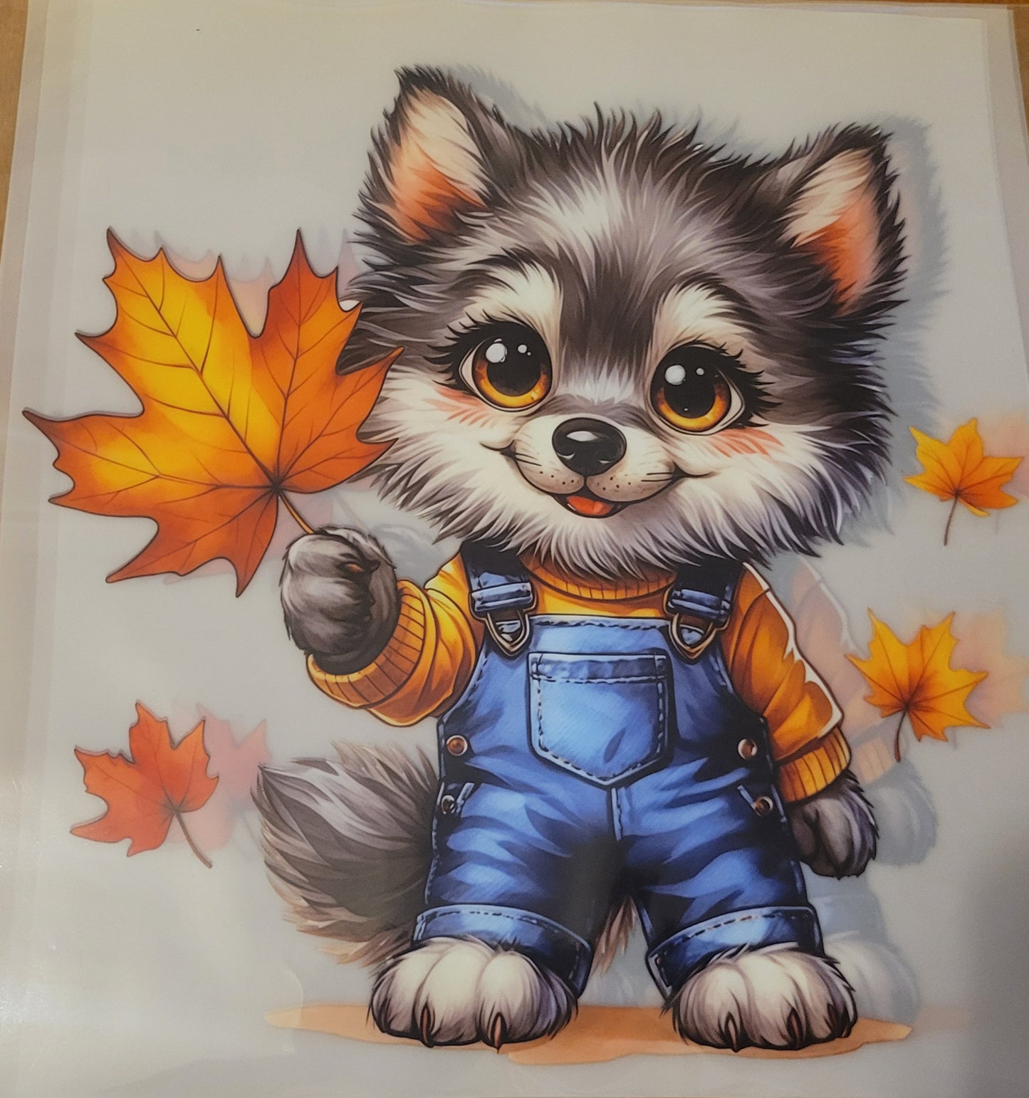 Fox with maple leaf image 0