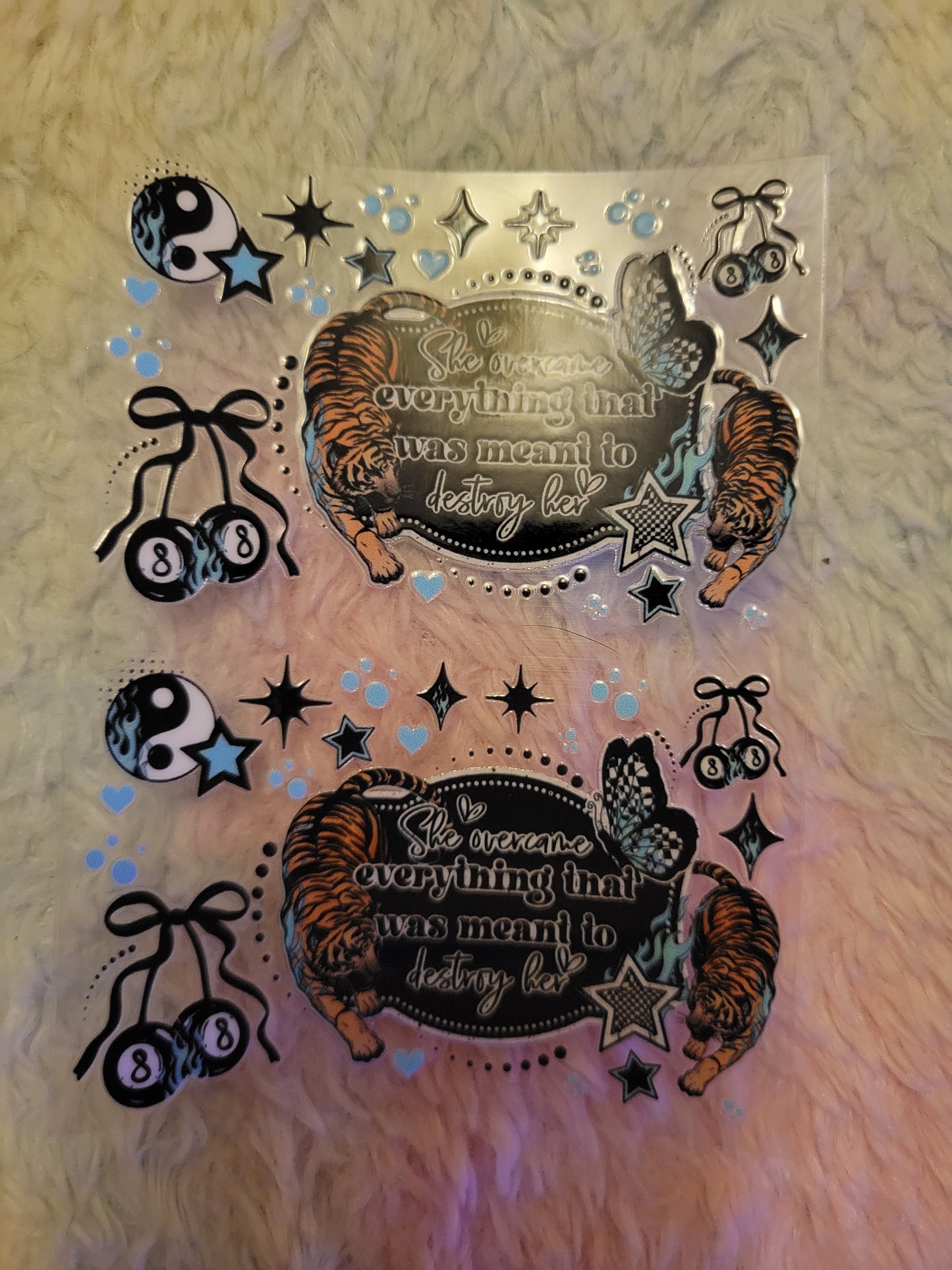 ✨ “Overcome” UV DTF Bank Card Wrap – 2 Pieces ✨ image 0