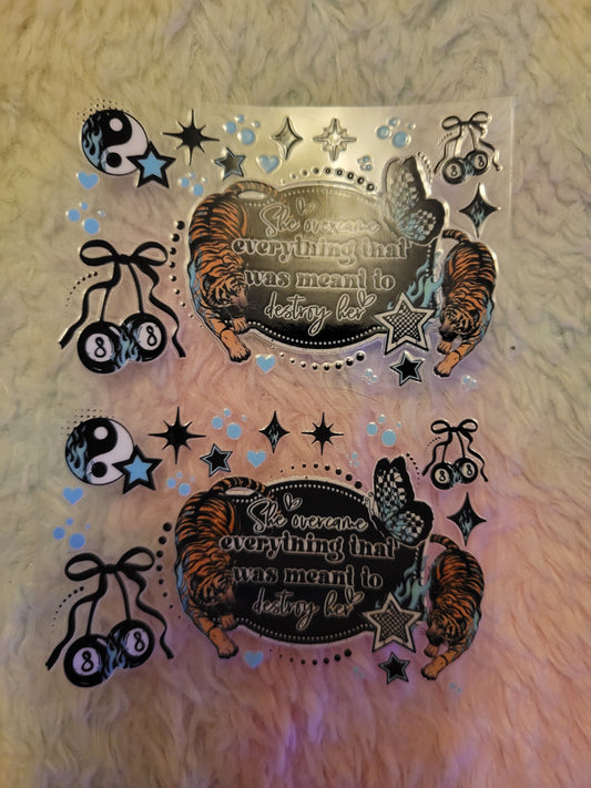 ✨ “Overcome” UV DTF Bank Card Wrap – 2 Pieces ✨ image 0