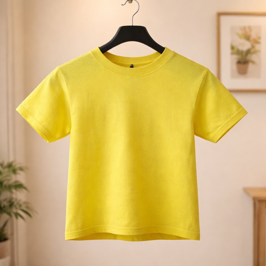 Toddler Neon Yellow Cotton Tee- 3T image 0