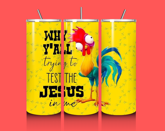 Testing Jesus 20 oz Custom Tumbler image 0