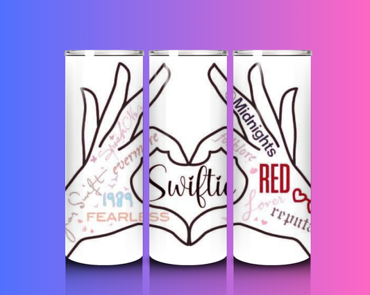 Taylor Swift hand heart 20oz Custom Tumbler  image 0