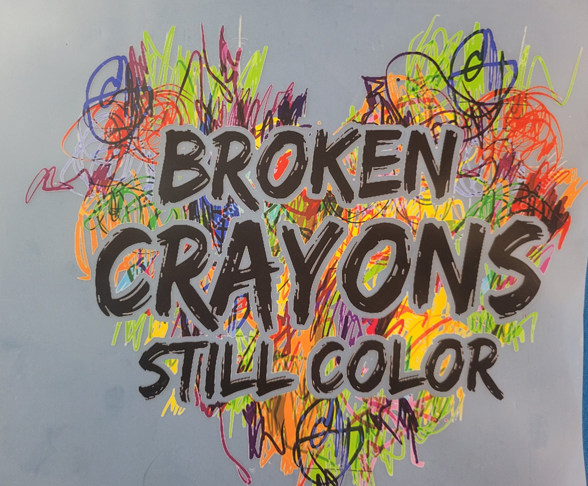 FULL COLOR DTF TRANSFERS- BROKEN CRAYONS  image 0