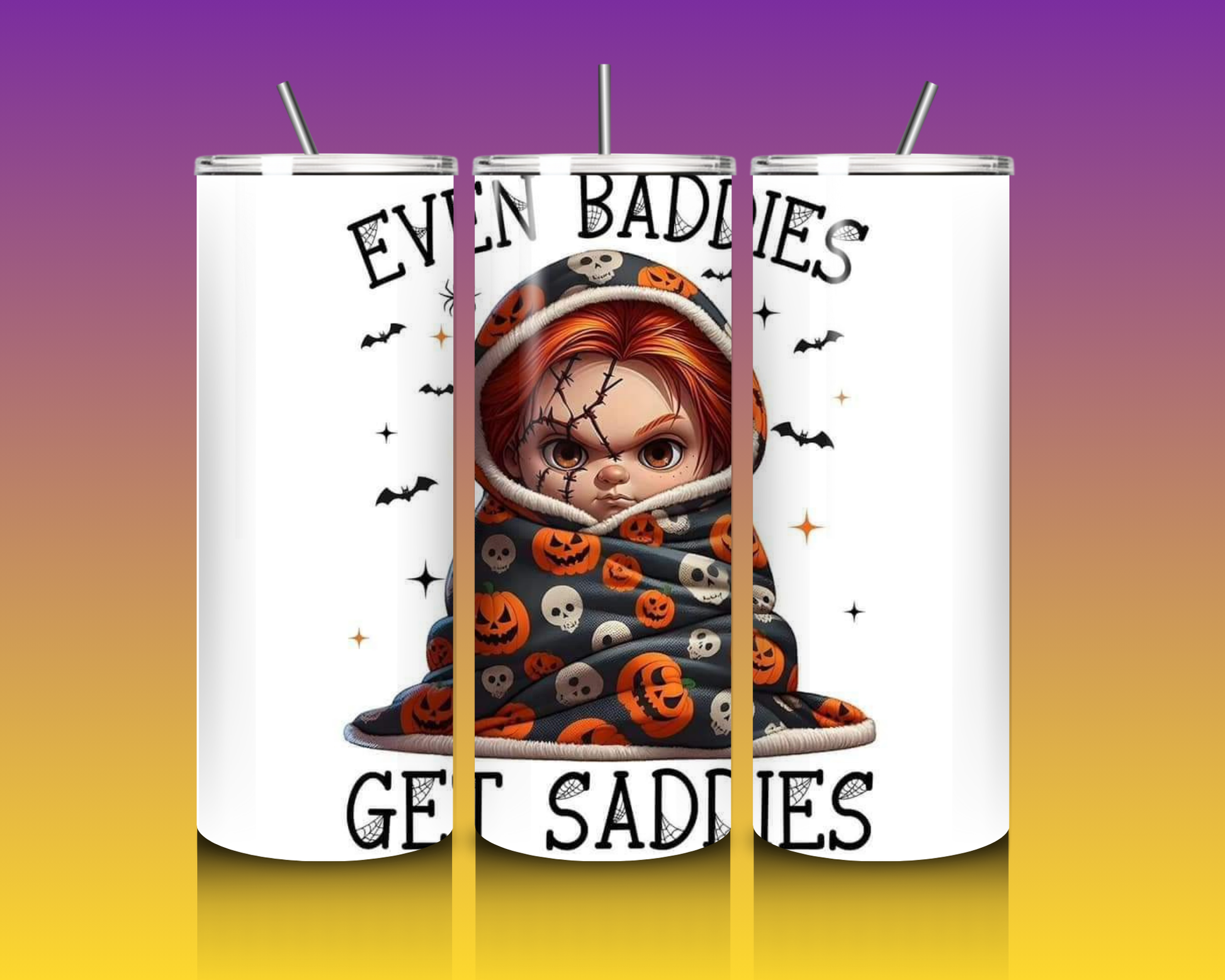 Even Baddies Get Saddies- 20oz Custom Tumbler  image 0