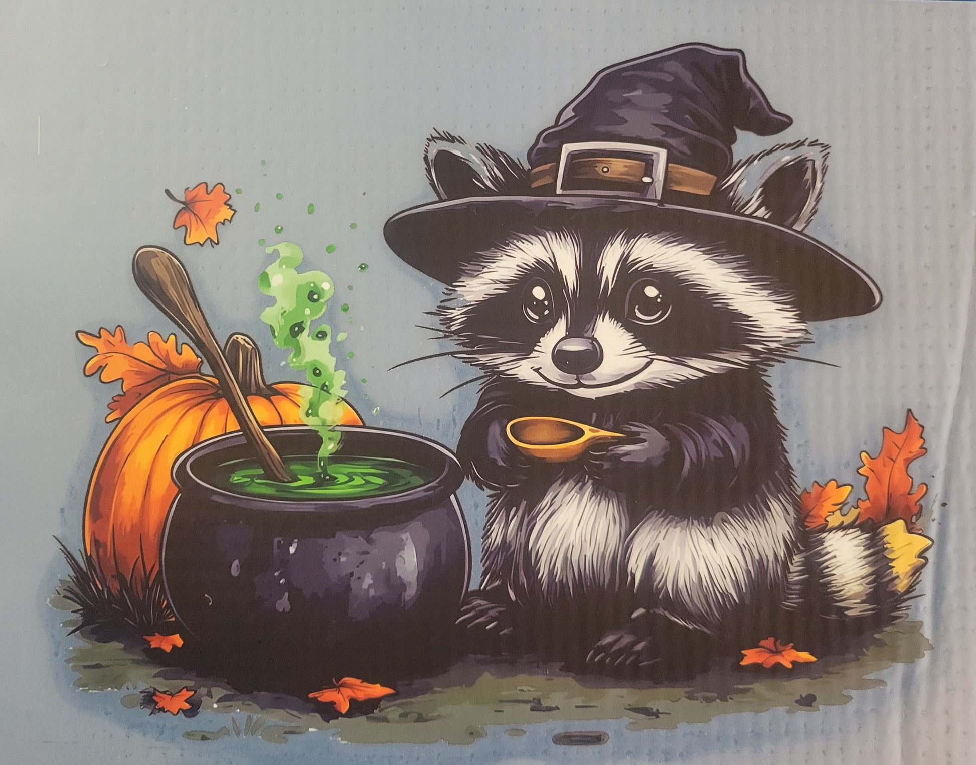 FULL COLOR DTF TRANSFERS-RACOON HALLOWEEN image 0