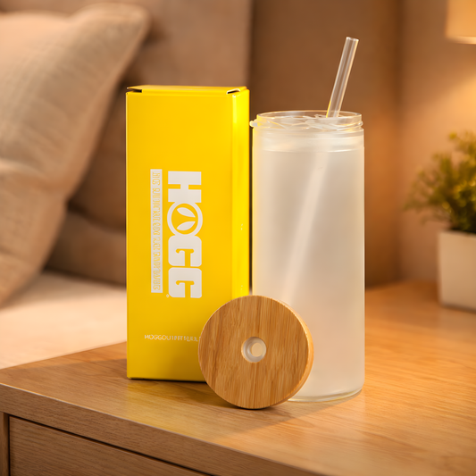 20 oz Glow Glass Tumbler with Bamboo Lid image 0