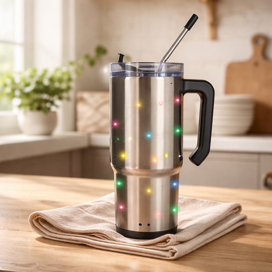 30oz Grippy Light-Up Sublimation Tumbler – Clear image 0