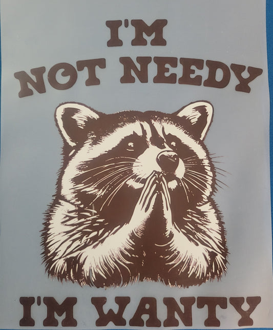 FULL COLOR DTF TRANSFERS- raccoon  image 0