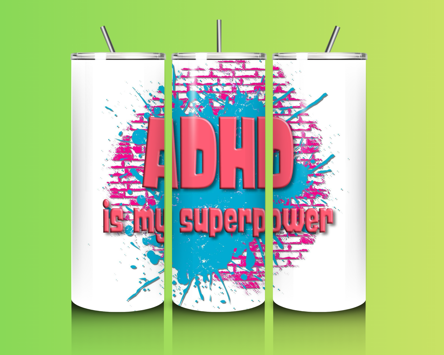 ADHD is my superpower  20 oz Custom Tumbler image 0