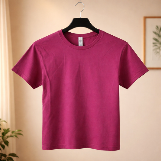 Youth Purple Cotton Tee - Medium image 0