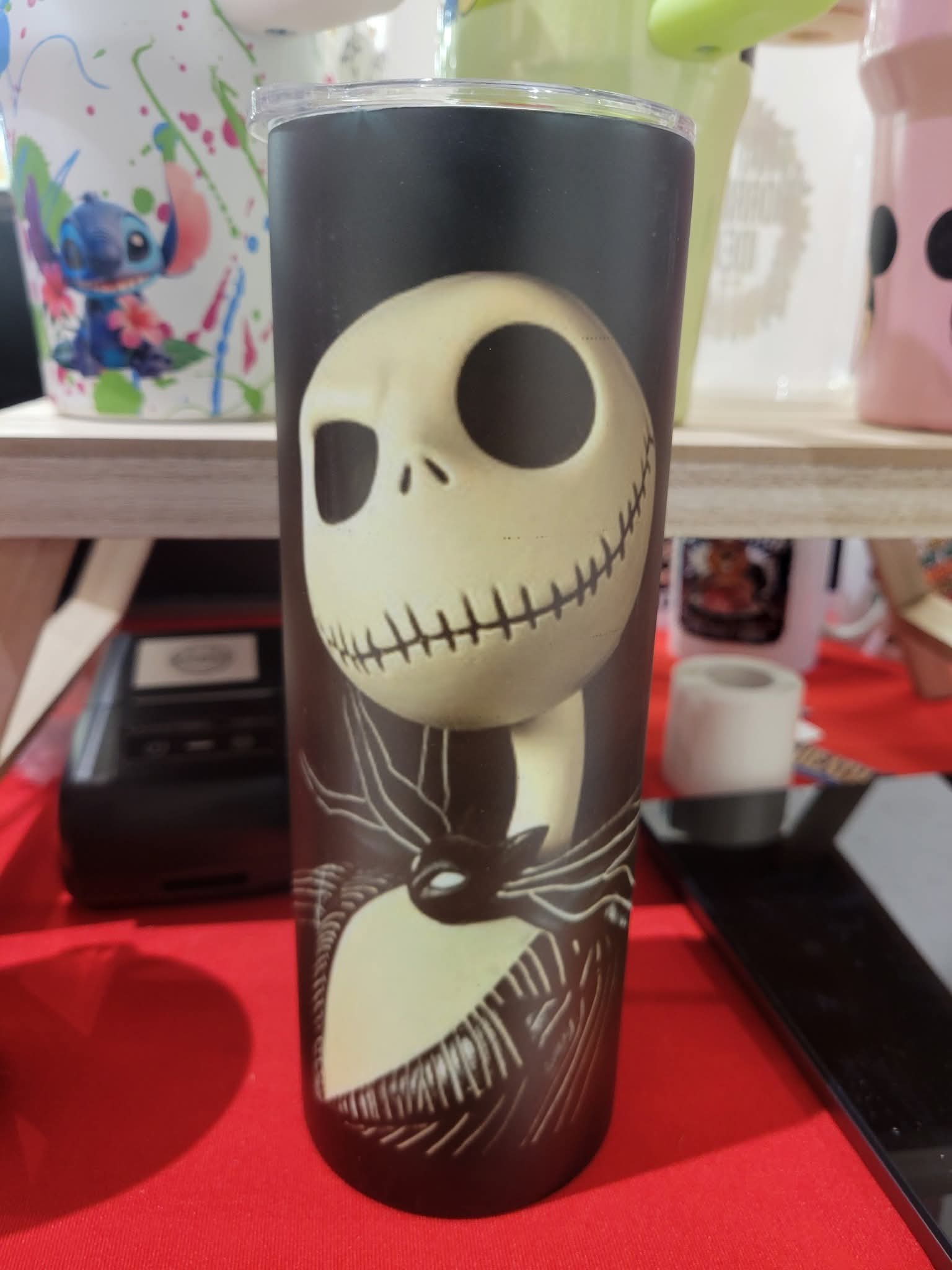 Glow-in-the-Dark Spooky Skeleton King Tumbler 💀✨JACK SHELLINGTON image 0