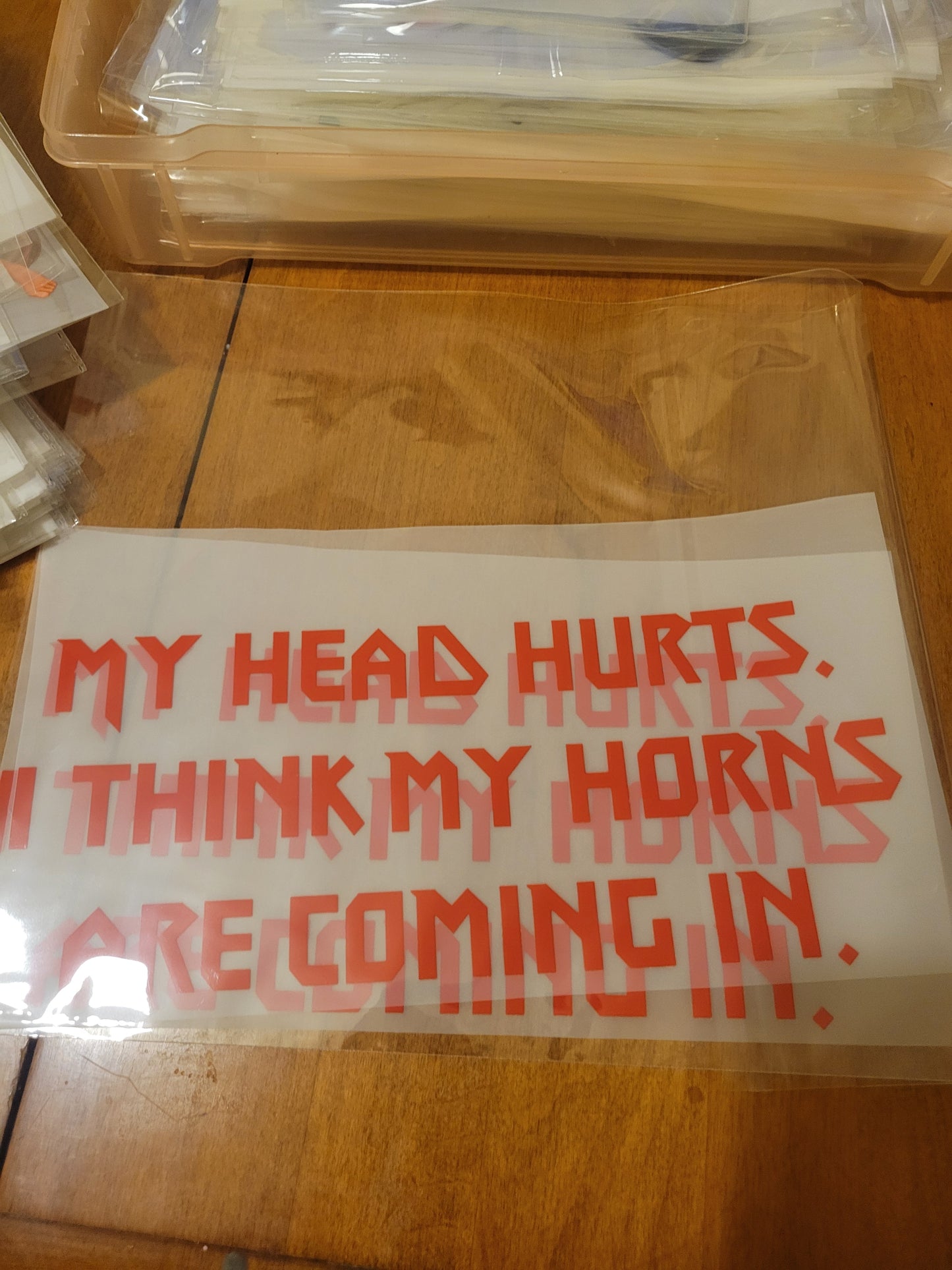 My horns are coming through image 0