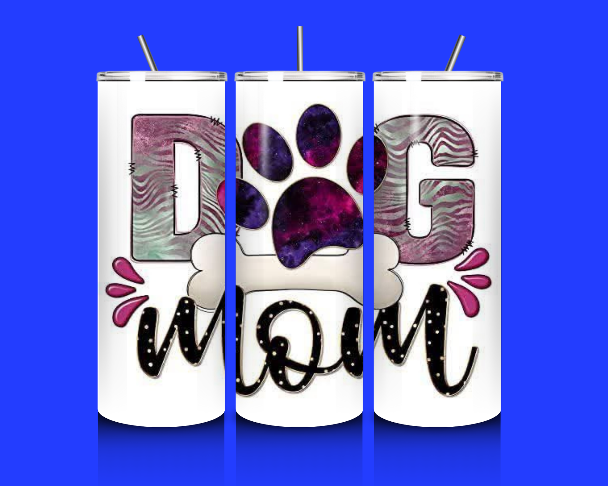 Dog Mom - 20 oz Custom Tumbler image 0